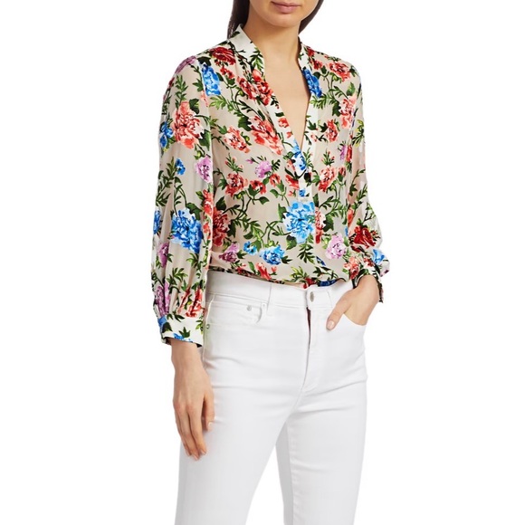 ✨ ALICE + OLIVIA Sheila Gardenia Blouson Sleeve Blouse 🌸 - Picture 9 of 16